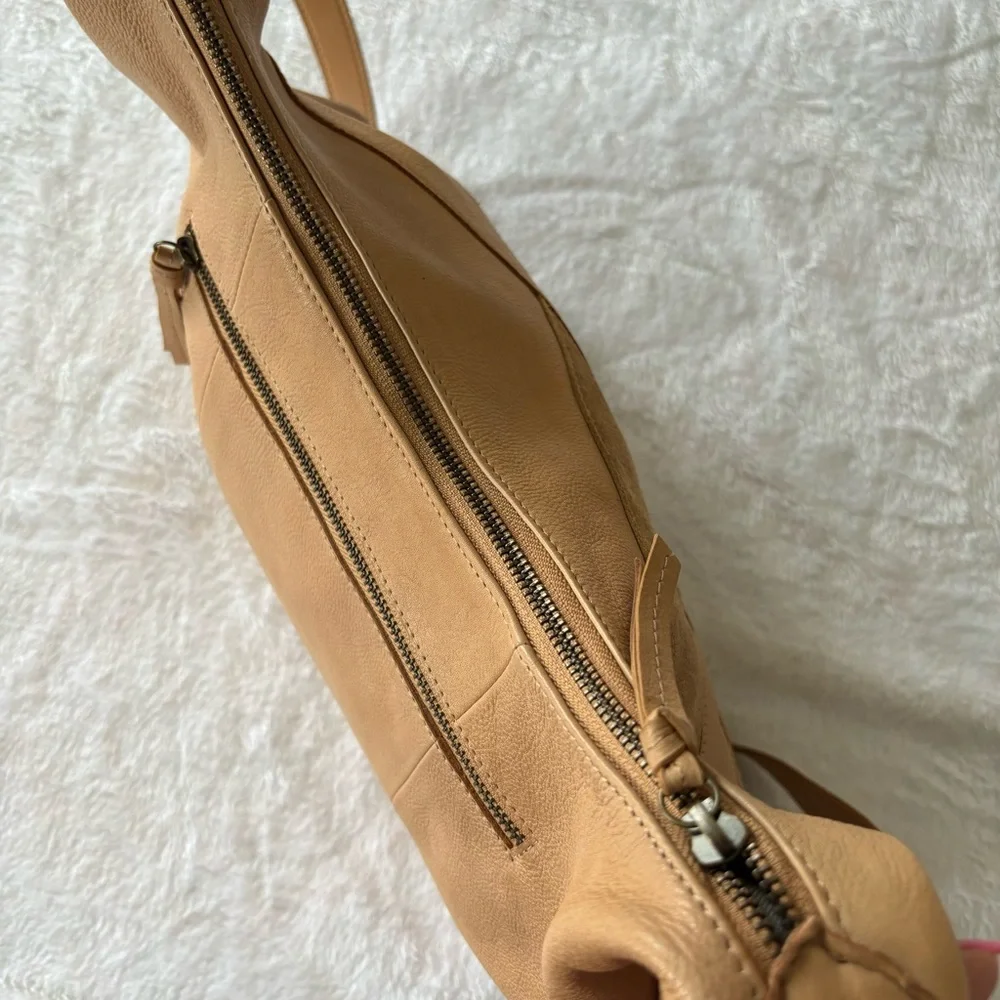 DAY & MOOD Sandy Hobo Large Leather Suede Camel Handbag--NWT